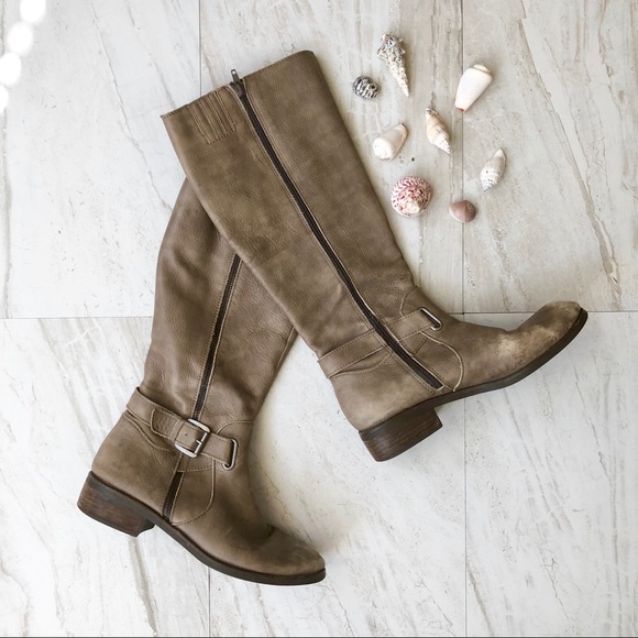 Seychelles Shoes - Seychelles Greige Knee High Riding Boots